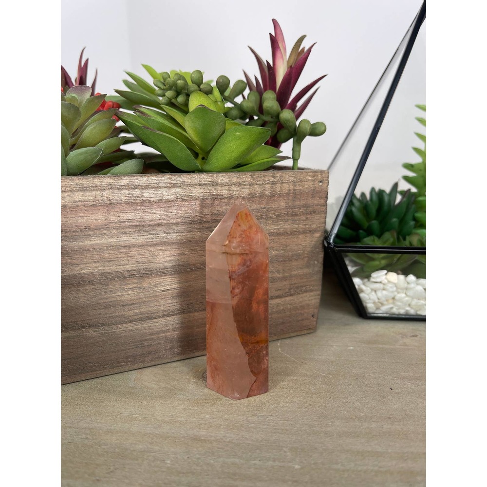 Fire Quartz Tower Polished Stone Crystal